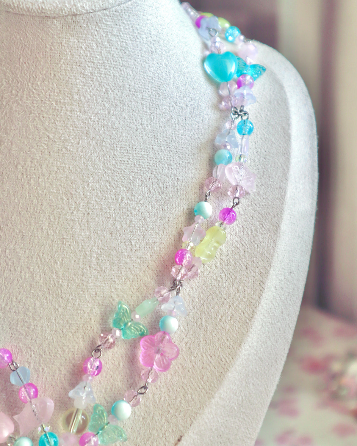 Candy Cat Woodland Doll Necklace (One of a Kind)