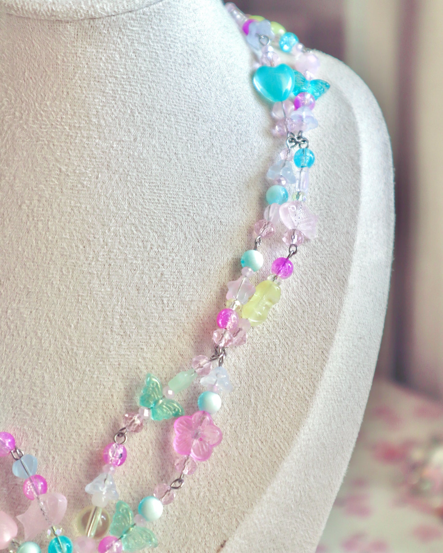 Candy Cat Woodland Doll Necklace (One of a Kind)
