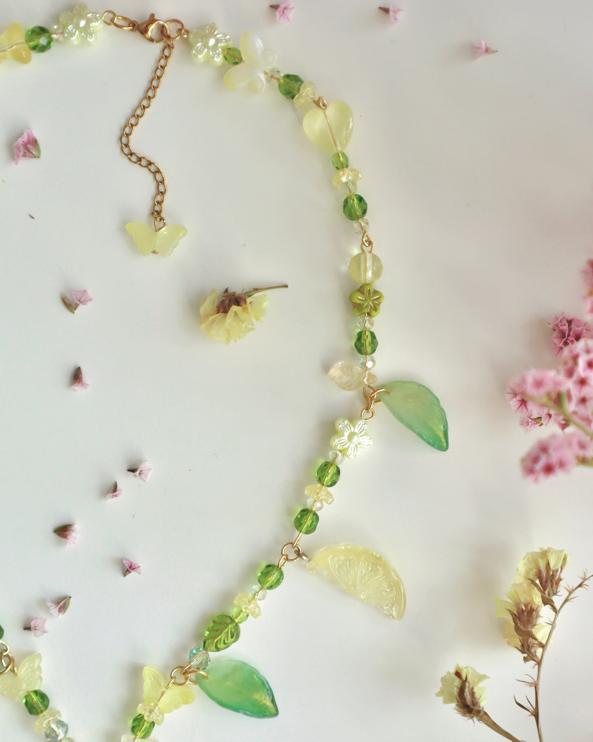 Deer Lemon Woodland Doll Necklace (One of a Kind)