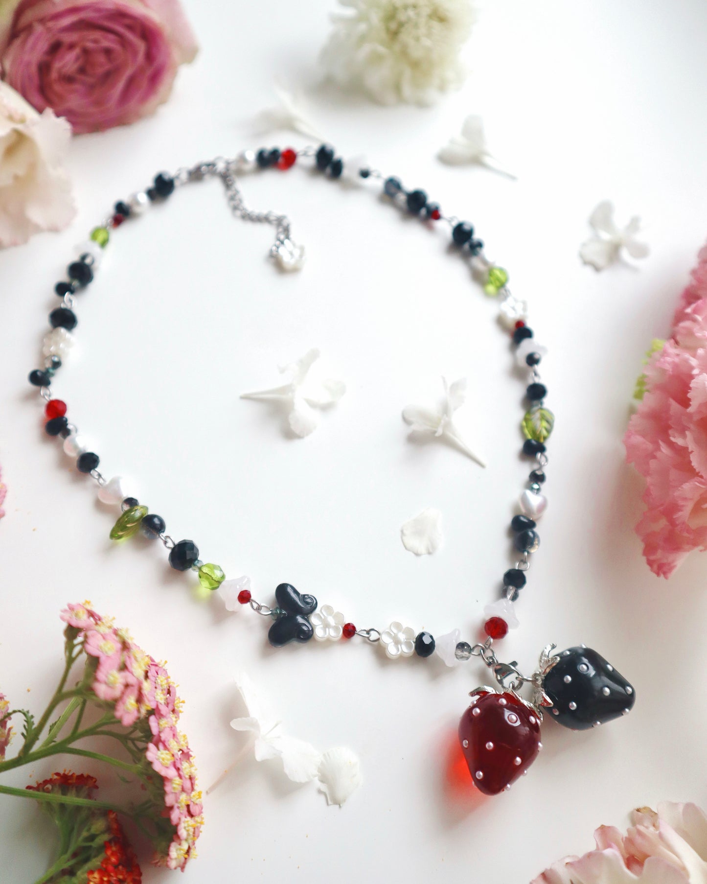 "Bitter Regards" Strawberry Necklace