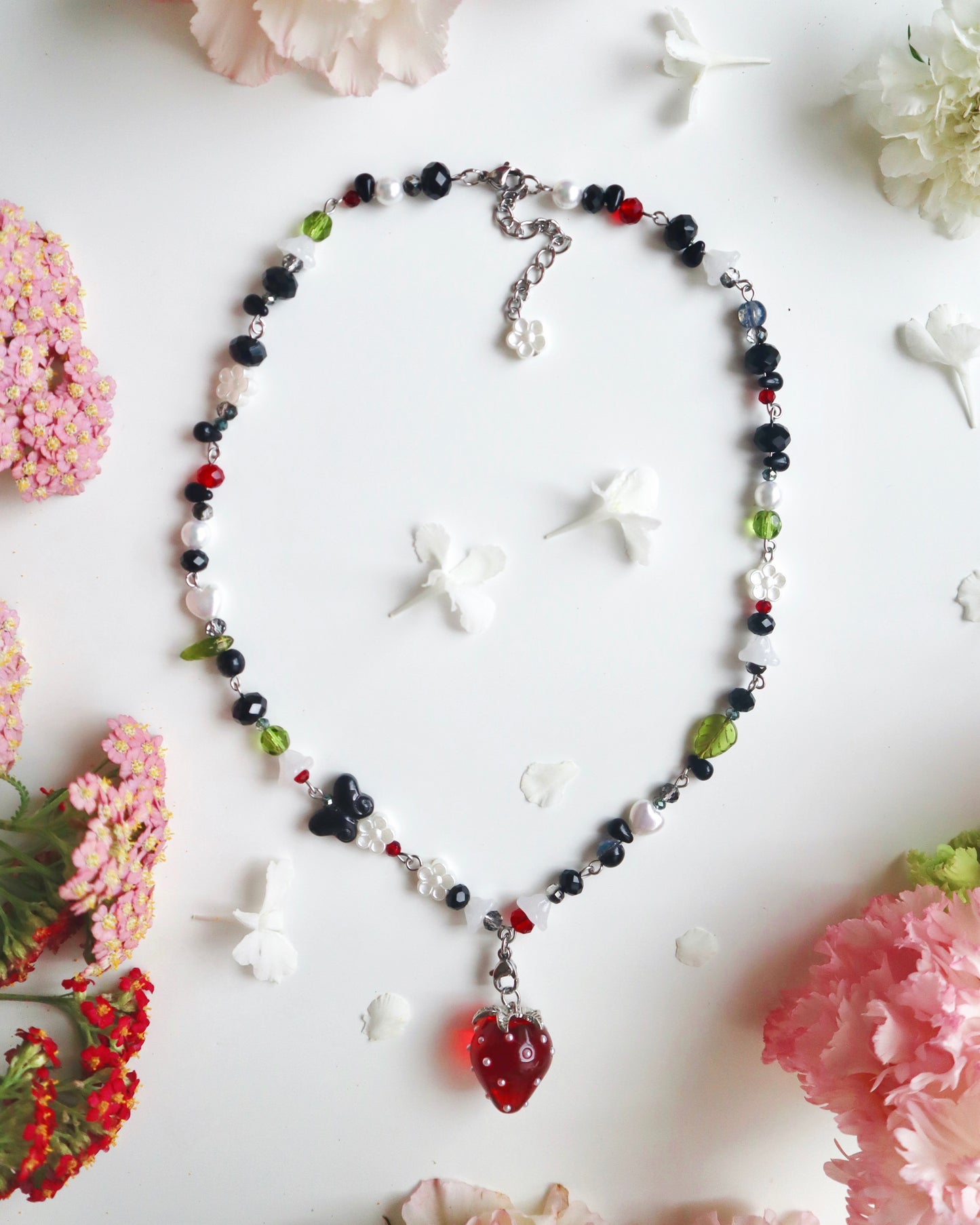 "Bitter Regards" Strawberry Necklace