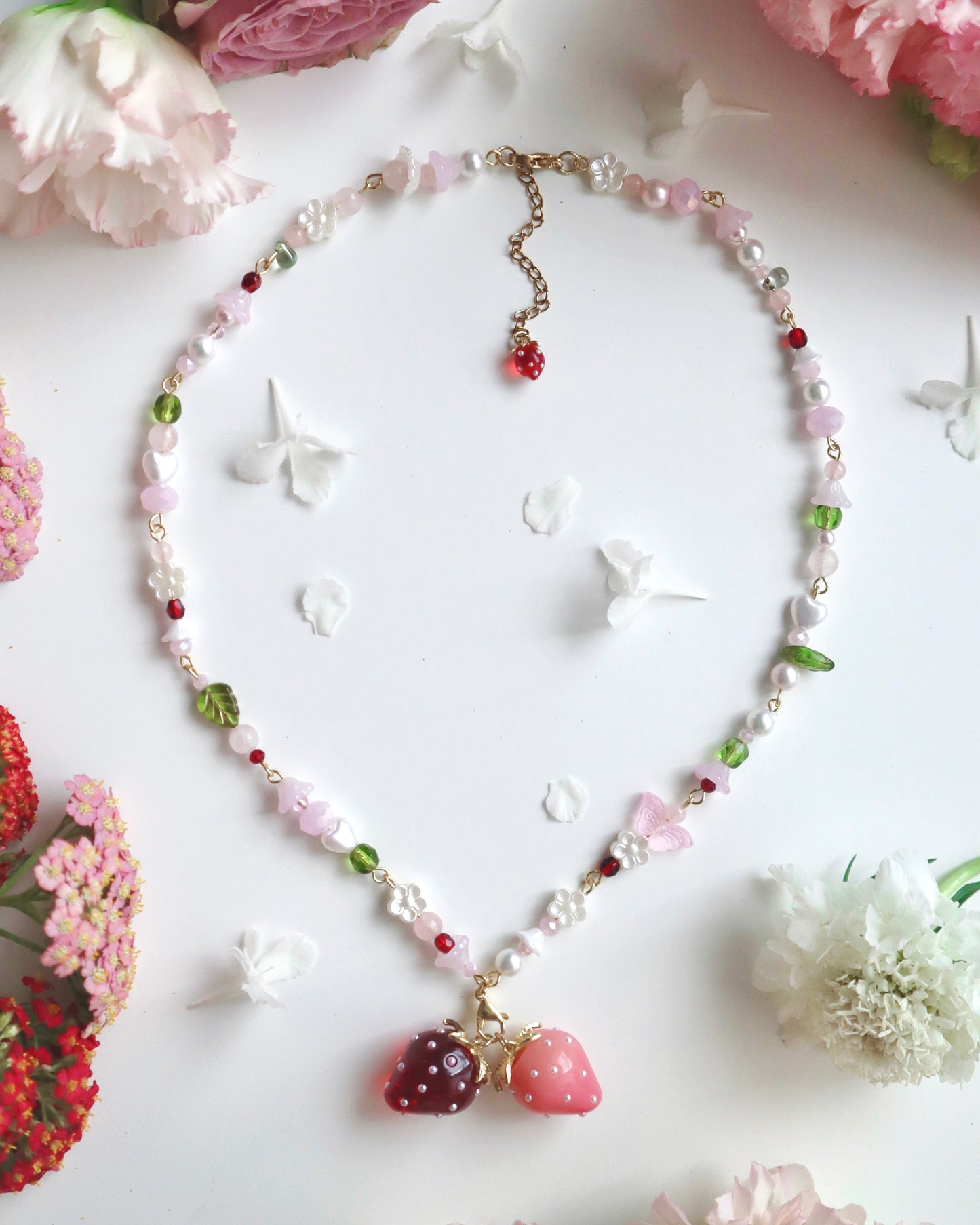 "Sweetest Regards" Strawberry Necklace